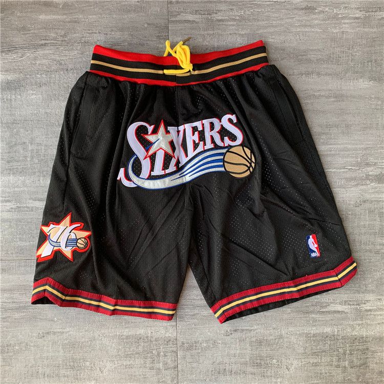 Men NBA 2021 Philadelphia 76ers Black Shorts 1->boston celtics->NBA Jersey